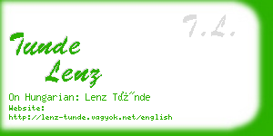 tunde lenz business card